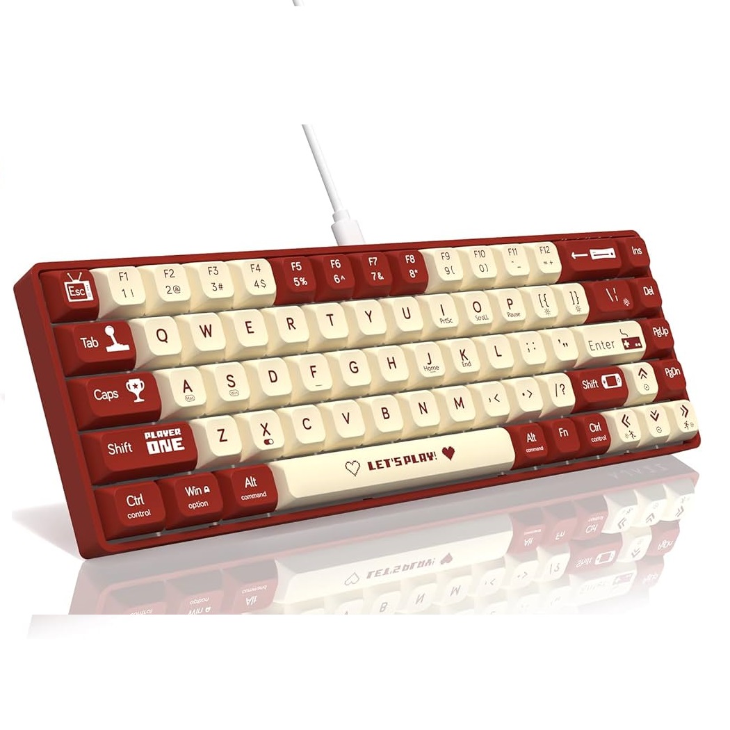 CLAVIER MECANIQUE GAMING AJAZZ AK680 RED-WHITE BROWN_SWITCH RGB
